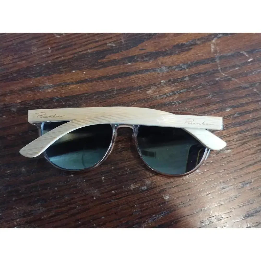 Real Bamboo Wood Temple Sunglasses Designer Fashion Square Frame